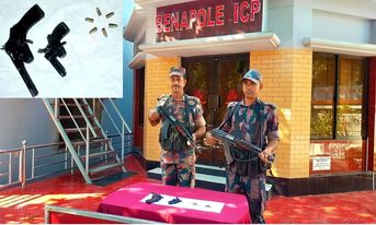 বেনাপোল সীমান্তে পিস্তল ও গুলি উদ্ধার