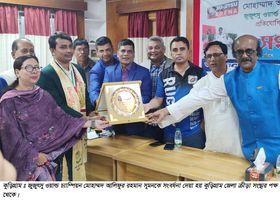 আবুধাবী ওয়ার্ল্ড জুজুৎসু চ্যাম্পিয়ন ২০২২ প্রতিযাগিতায়  স্বর্ণপদক জয়ী সুমনক কুড়িগ্রাম সংবর্ধনা প্রদান