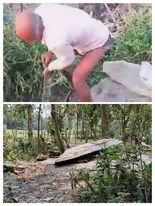 বদলগাছীতে পুলিশের ভূমিকায় স্থানীয় জনতা; চোলাই মদ তৈরির কারখানা ও চোলাই মদের কাঁচা মাল ধ্বংস।