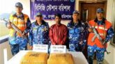 বরিশাল মানামী লঞ্চ  থেকে  ১০ কেজি ৬০০ গ্রাম গাঁজাসহ মাদক ব্যবসায়ীকে গ্রেফতার