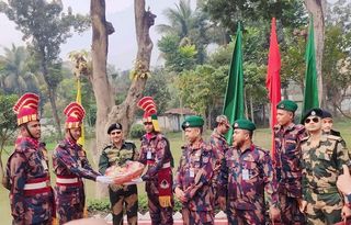 বেনাপোলে বিজিবি ও বিএসএফ এর  উচ্চ পর্যায়ের সীমান্ত সম্মেলন বৈঠক অনুষ্ঠিত
