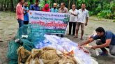 ঝালকাঠিতে দেড় লাখ টাকার অবৈধজাল জব্দ ১০ হাজার টাকা জরিমানা