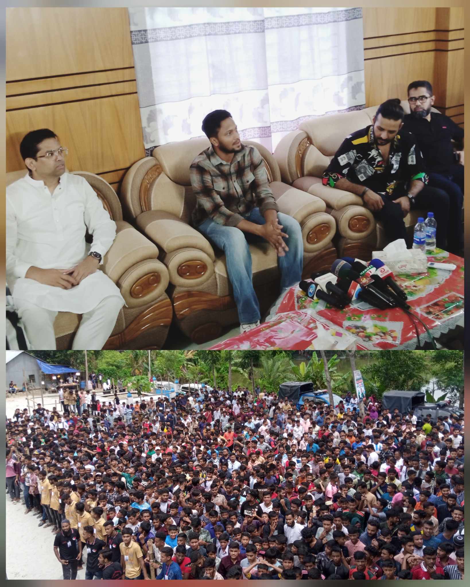 বরিশালের গৌরনদীতে ভালবাসায় সিক্ত অলরাউন্ডার সাকিব আল হাসান