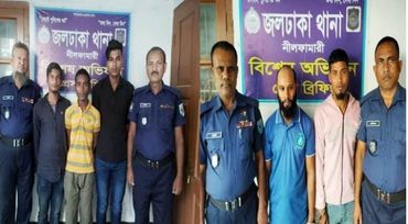 জলঢাকায় গরু চোর চক্রের পাঁচজন আটক।
