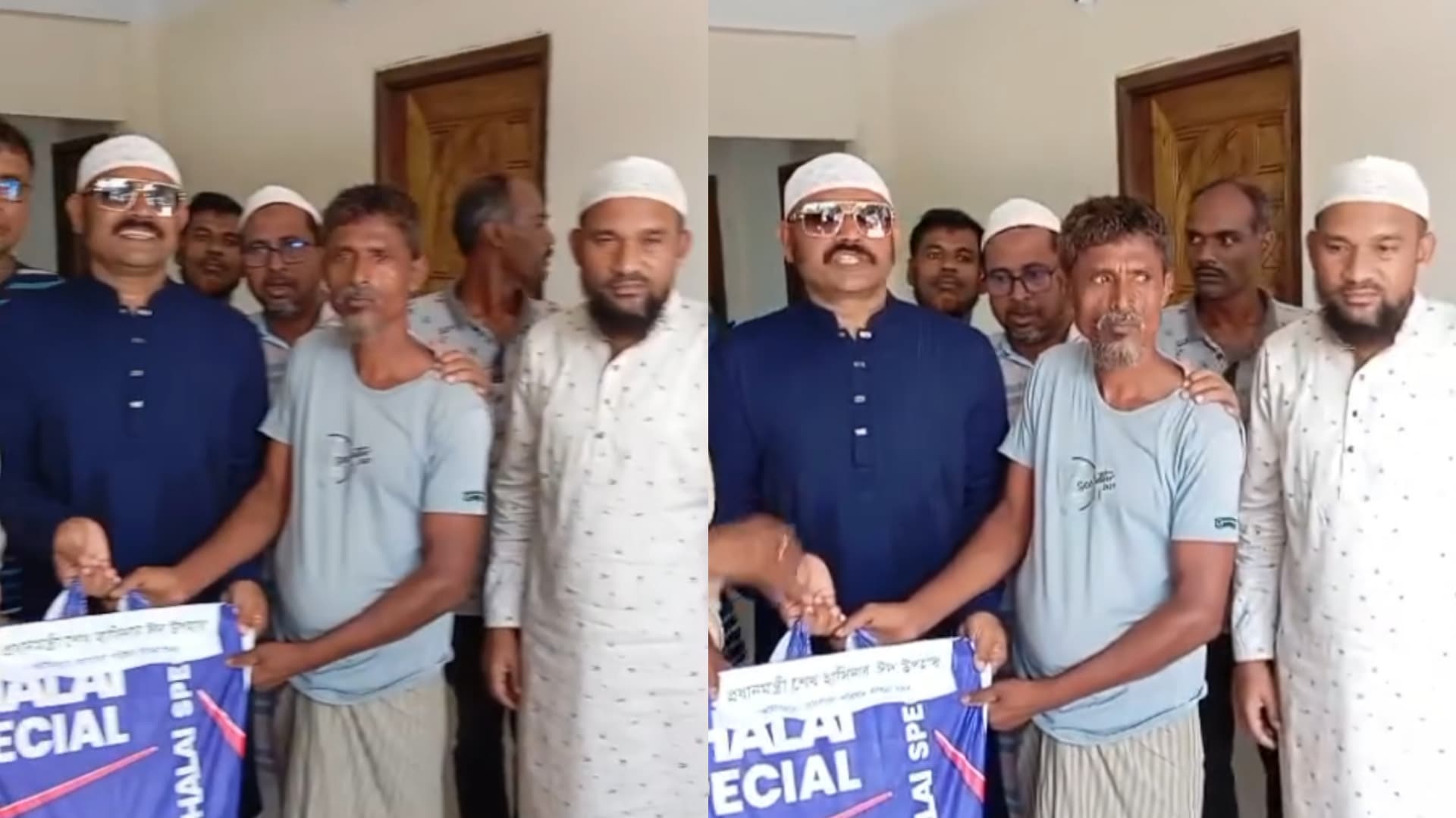 বরগুনায় ইউপি চেয়ারম্যান কর্তৃক শেখ হাসিনাকে প্রধানমন্ত্রী দাবি করে ঈদ উপহার বিতরণ