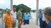 লাল শাপলার স্বর্গরাজ্য সাতলা, পর্যটন কেন্দ্র পরিদর্শন করেন-ইউএনও আলী সুজা।