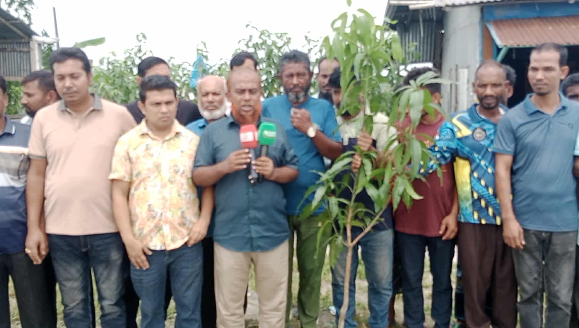 সারা দেশের সাথে একযোগে মেহেন্দিগঞ্জে কৃষকদলের বৃক্ষরোপণ কর্মসূচি